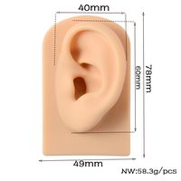 Fashion Rectangle Arylic Silica Gel Simulation Ear Model main image 4