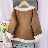 Casual Color Block Cotton Girls Outerwear main image 3