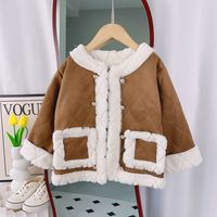 Casual Color Block Cotton Girls Outerwear main image 1