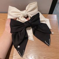 Women's Ig Style Sweet Bow Knot Cloth Inlay Artificial Pearls Rhinestones Hair Clip main image 3