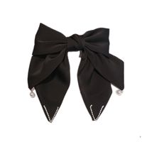 Women's Ig Style Sweet Bow Knot Cloth Inlay Artificial Pearls Rhinestones Hair Clip main image 5