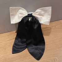 Women's Ig Style Sweet Bow Knot Cloth Pearl Hair Clip main image 3