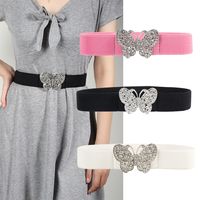 Ig Style Simple Style Butterfly Elastic Band Inlay Rhinestones Women's Corset Belts main image 1
