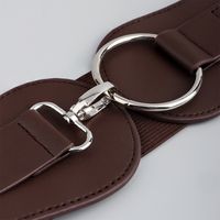 Basic Solid Color Pu Leather Women's Corset Belts main image 5