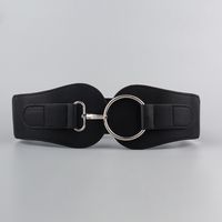 Basic Solid Color Pu Leather Women's Corset Belts sku image 1