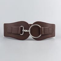 Basic Solid Color Pu Leather Women's Corset Belts sku image 2