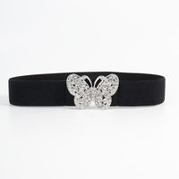 Ig Style Simple Style Butterfly Elastic Band Inlay Rhinestones Women's Corset Belts sku image 1