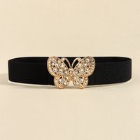Ig Style Simple Style Butterfly Elastic Band Inlay Rhinestones Women's Corset Belts sku image 5