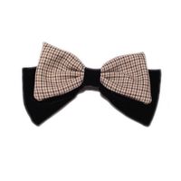 Women's Simple Style Houndstooth Bow Knot Cloth Hair Clip main image 6