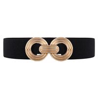 Simple Style Round Alloy Rubber Band Plating Women's Woven Belts main image 6