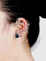 1 Piece IG Style Retro Simple Style Rose Alloy Silver Plated Ear Cuffs main image 1