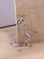 1 Piece IG Style Retro Simple Style Rose Alloy Silver Plated Ear Cuffs main image 2