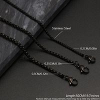 Simple Style Solid Color 304 Stainless Steel Plating Unisex Necklace main image 2