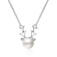 Sweet Deer Copper Artificial Pearls Necklace In Bulk main image 3