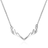 Simple Style Antlers Copper Necklace In Bulk main image 4
