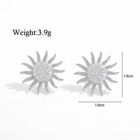 1 Pair Elegant Sweet Flower Snake Snowflake Plating Hollow Out Inlay Sterling Silver Pearl Zircon White Gold Plated Rhodium Plated Ear Studs sku image 5