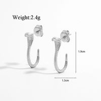 1 Pair Elegant Sweet Flower Snake Snowflake Plating Hollow Out Inlay Sterling Silver Pearl Zircon White Gold Plated Rhodium Plated Ear Studs sku image 1
