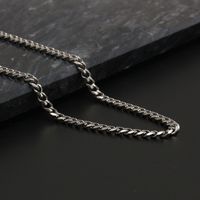 Hip-Hop Rock Simple Style Solid Color Stainless Steel Plating Unisex Necklace main image 10