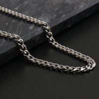 Hip-Hop Rock Simple Style Solid Color Stainless Steel Plating Unisex Necklace main image 3