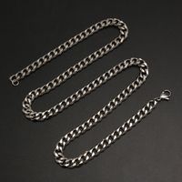 Hip-Hop Rock Simple Style Solid Color Stainless Steel Plating Unisex Necklace main image 7