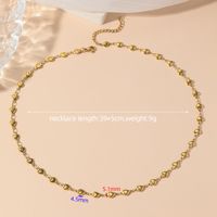 Elegant Einfacher Stil Herzform Titan Stahl Überzug 18 Karat Vergoldet Halskette sku image 2