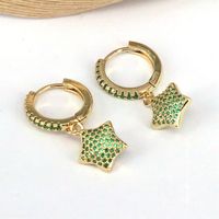 1 Piece Sweet Simple Style Star Plating Inlay Copper Zircon 18k Gold Plated Ear Cuffs main image 3
