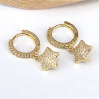 1 Piece Sweet Simple Style Star Plating Inlay Copper Zircon 18k Gold Plated Ear Cuffs main image 5