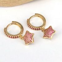 1 Piece Sweet Simple Style Star Plating Inlay Copper Zircon 18k Gold Plated Ear Cuffs main image 8