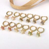 1 Piece Sweet Simple Style Star Plating Inlay Copper Zircon 18k Gold Plated Ear Cuffs main image 10