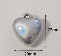 Simple Style Round Heart Shape Plastic Plating Charms sku image 30