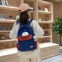One Size Cartoon Color Block Daily School Backpack main image 5