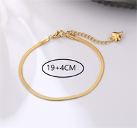 Simple Style Geometric 304 Stainless Steel 14K Gold Plated Bracelets In Bulk main image 4
