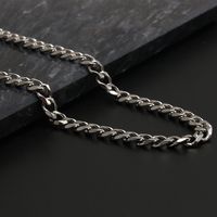 Hip-Hop Rock Simple Style Solid Color Stainless Steel Plating Unisex Necklace sku image 15