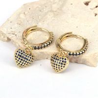 1 Piece Simple Style Heart Shape Plating Inlay Copper Zircon 18k Gold Plated Ear Cuffs main image 3