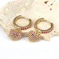 1 Piece Simple Style Heart Shape Plating Inlay Copper Zircon 18k Gold Plated Ear Cuffs main image 4