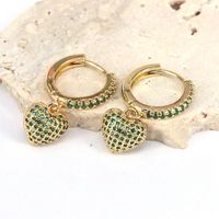 1 Piece Simple Style Heart Shape Plating Inlay Copper Zircon 18k Gold Plated Ear Cuffs main image 7