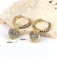 1 Piece Simple Style Heart Shape Plating Inlay Copper Zircon 18k Gold Plated Ear Cuffs main image 9
