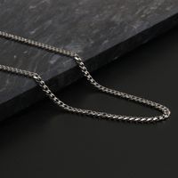 Hip-Hop Rock Simple Style Solid Color Stainless Steel Plating Unisex Necklace sku image 1