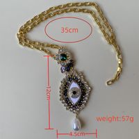 Retro Baroque Style Eye Alloy Pearl Plating Inlay Acrylic Rhinestones Gold Plated Women's Earrings Necklace main image 3