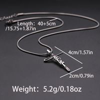 Hip-hop Punk Letter Stainless Steel Copper 18k Gold Plated Silver Plated Zircon Pendant Necklace In Bulk main image 2