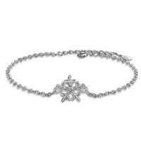 Ig Style Simple Style Snowflake Copper White Gold Plated Zircon Bracelets In Bulk main image 1