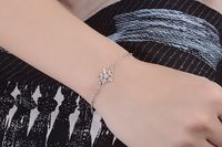 Ig Style Simple Style Snowflake Copper White Gold Plated Zircon Bracelets In Bulk main image 4