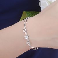 Wholesale Simple Style Classic Style Star Copper Inlay Zircon Bracelets main image 4