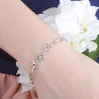 Wholesale Simple Style Classic Style Star Copper Inlay Zircon Bracelets main image 2