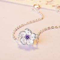 Copper Fairy Style Lady Korean Style Inlay Flower Rhinestones Bracelets main image 1