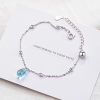 Simple Style Water Droplets Artificial Crystal Copper Plating White Gold Plated Women's Bracelets main image 3