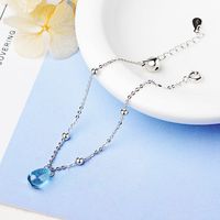 Simple Style Water Droplets Artificial Crystal Copper Plating White Gold Plated Women's Bracelets main image 4