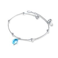 Simple Style Water Droplets Artificial Crystal Copper Plating White Gold Plated Women's Bracelets main image 5