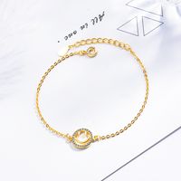 Le Cuivre Mignon De Base Style Moderne Incruster Visage Émoji Zircon Bracelets sku image 2