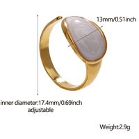 Fashion Geometric Stainless Steel Plating Open Ring main image 7